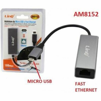 Adaptador de red de Micro USB a Ethernet 100 Mbps LinQ AM8152