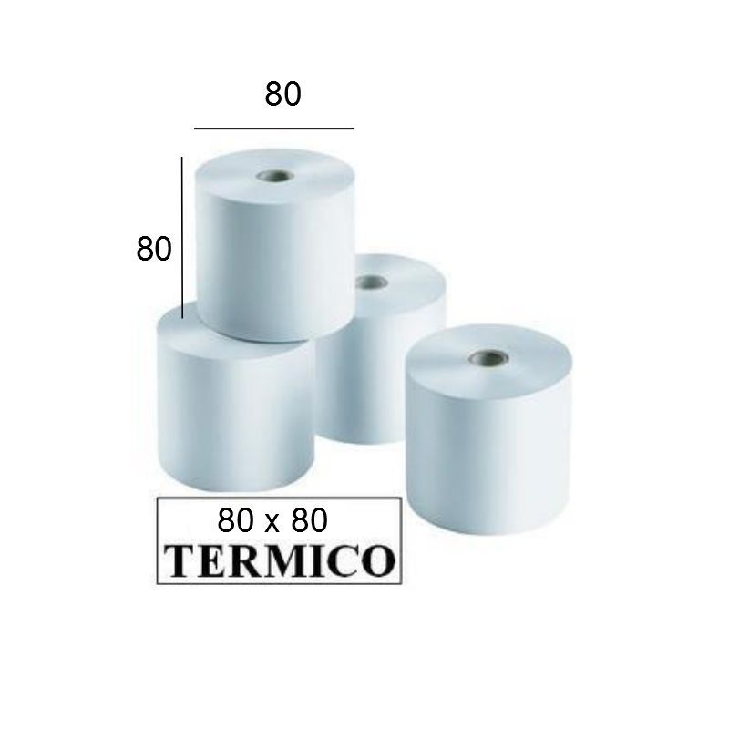 Pack 6 - Papel térmico 80x80