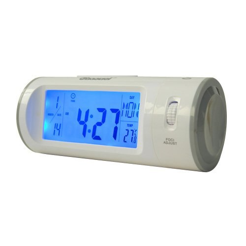 Digital LCD Dual Proyección Reloj Despertador sonido controlado por Clapping cw8097