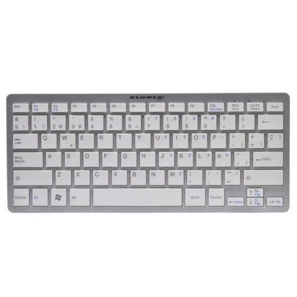 Mini teclado aluminio y blanco USB KTU0021
