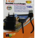 Cargador con dos puertos USB + cable USB para Samsung LinQ SM-P2000