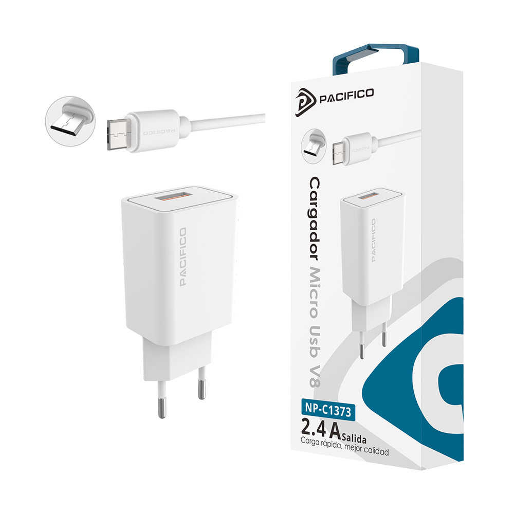 Cargador micro USB V8 2.4A Pacífico NP-C1373