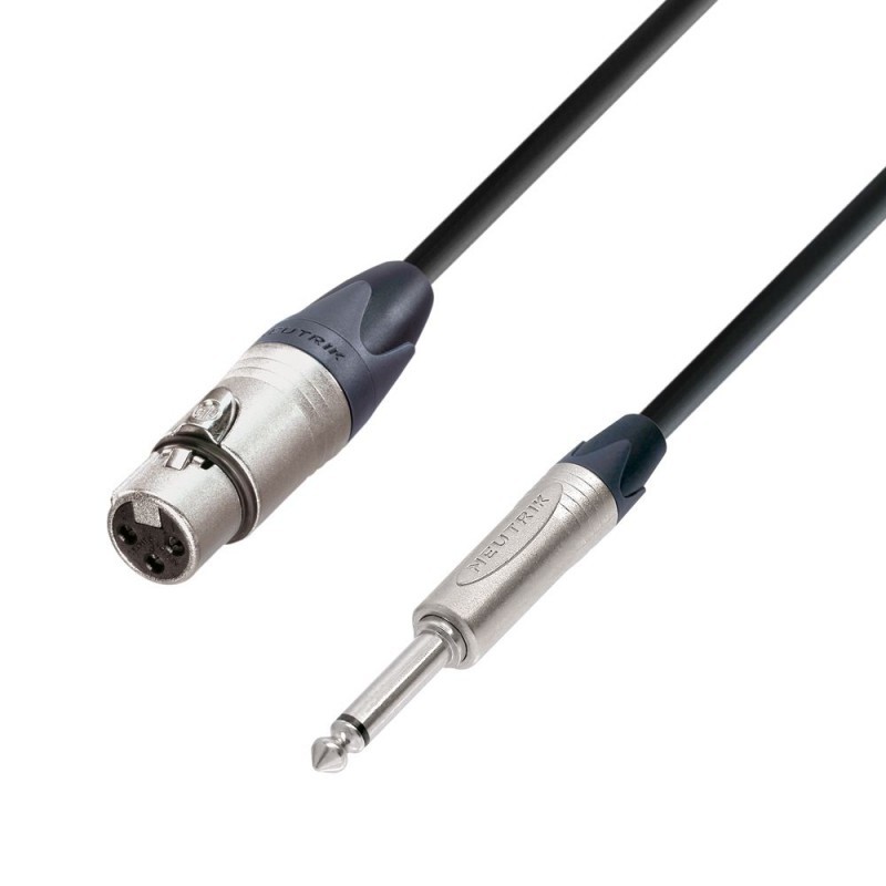 Cable XLR 6.3-JACK MONO 1m