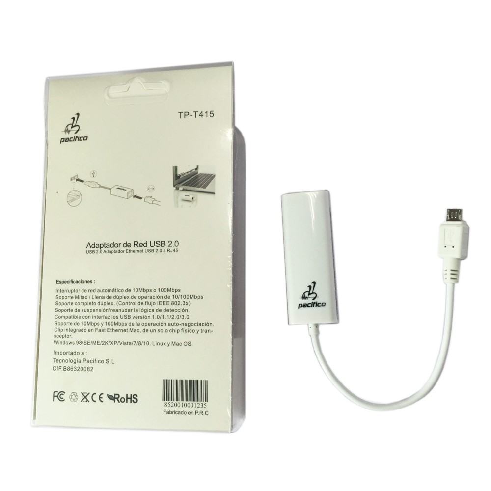 Adaptador Pacifico USB 2.0 ethernet