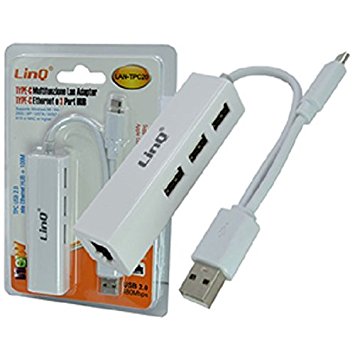 Adaptador Tipo C a Ethernet/Hub 3USB