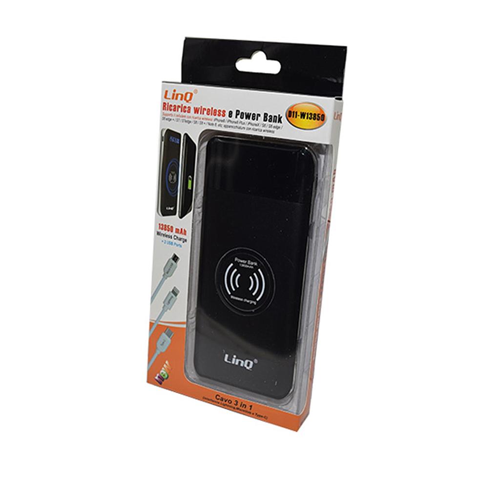 Power bank linQ 13850mAh + Cargador inalámbrico