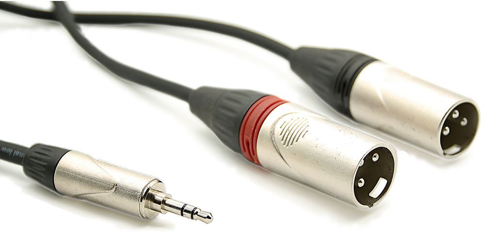 Cable 2 XLR Macho a Minijack Stereo 3 Metros