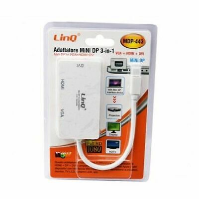 Adaptador linQ mini DP 3 en 1 MDP-443