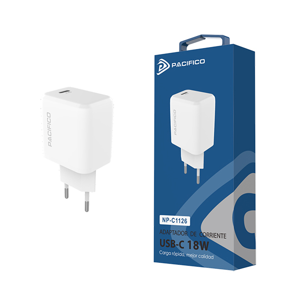 Adaptador de corriente USB-C 18W Pacífico NP-C1126