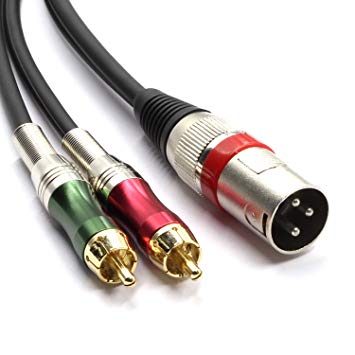 Cable XLR macho a 2 RCA 30cm KL-9245 liNq 