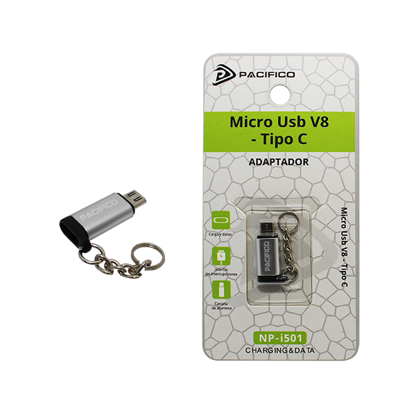 Mini adaptador Micro Usb a Tipo C Pacífico NP-i501