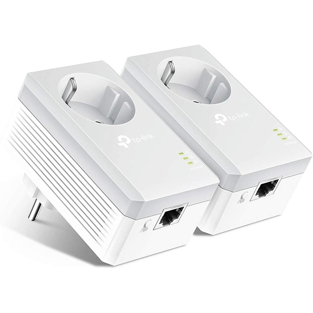 Adaptador Powerline TPLink TL-PA4010P KIT 600Mbps/ Alcance 300m/ Pack de 2