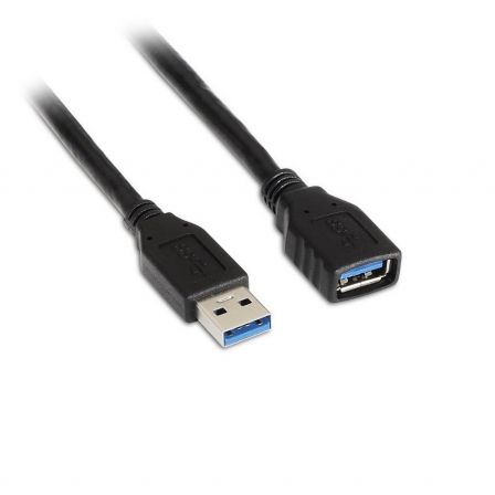 Cable Alargador USB 3.0 Aisens A105-0041/ USB Macho - USB Hembra/ 1m/ Negro