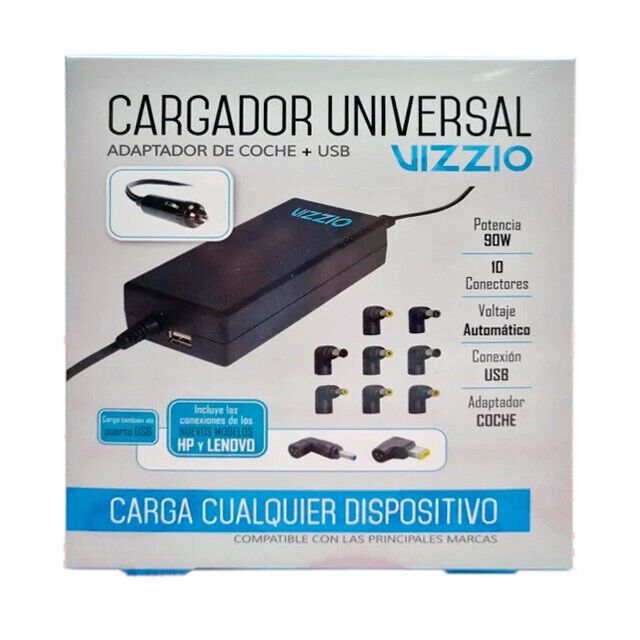 Cargador universal 90W con adaptador de coche y usb incluidos Vizzio RV3005ES